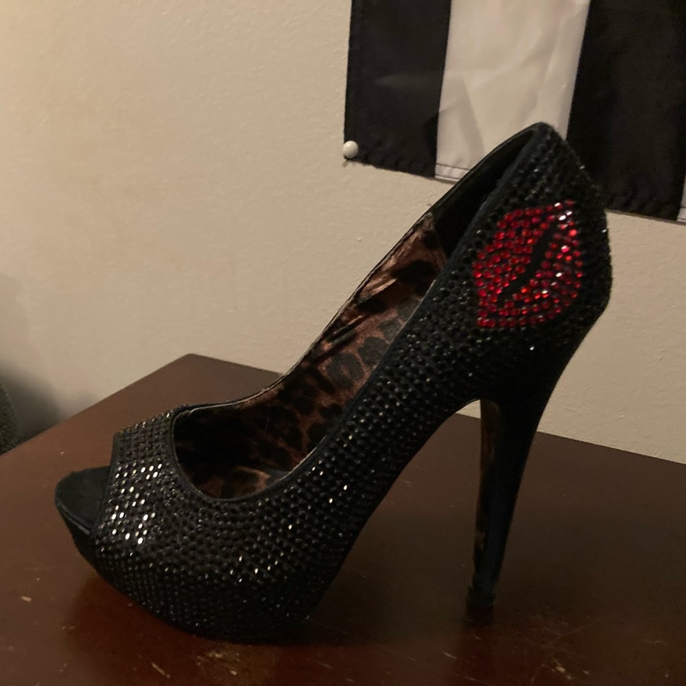 ⭐️BETSEY JOHNSON CRYSTAL HEELS 💯AUTHENTIC